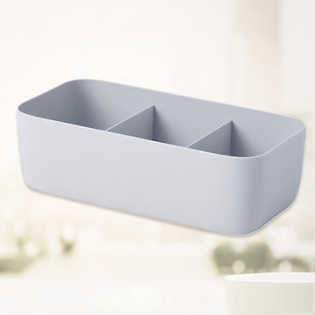 Stackable Grey Socks Storage Box, 3-Cell, 27x13x8.5cm Organizer