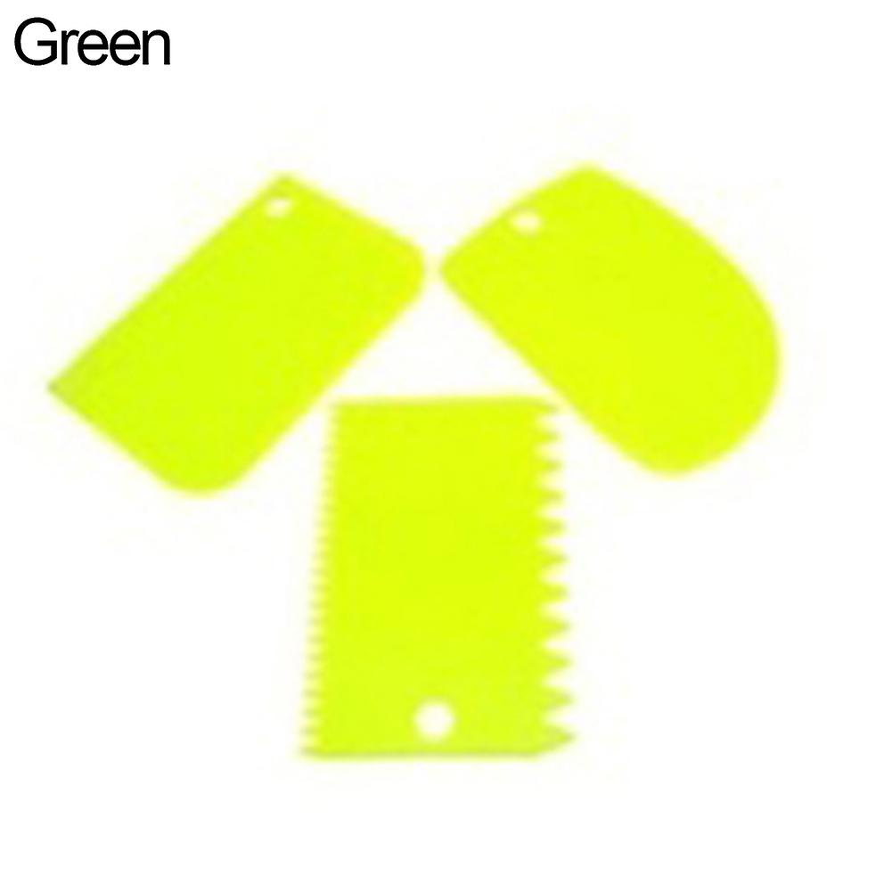 ZHOUBA 3 Pcs/Set Plastic Pastry Dough Icing Fondant Cake Scraper Decorating Baking Tool
