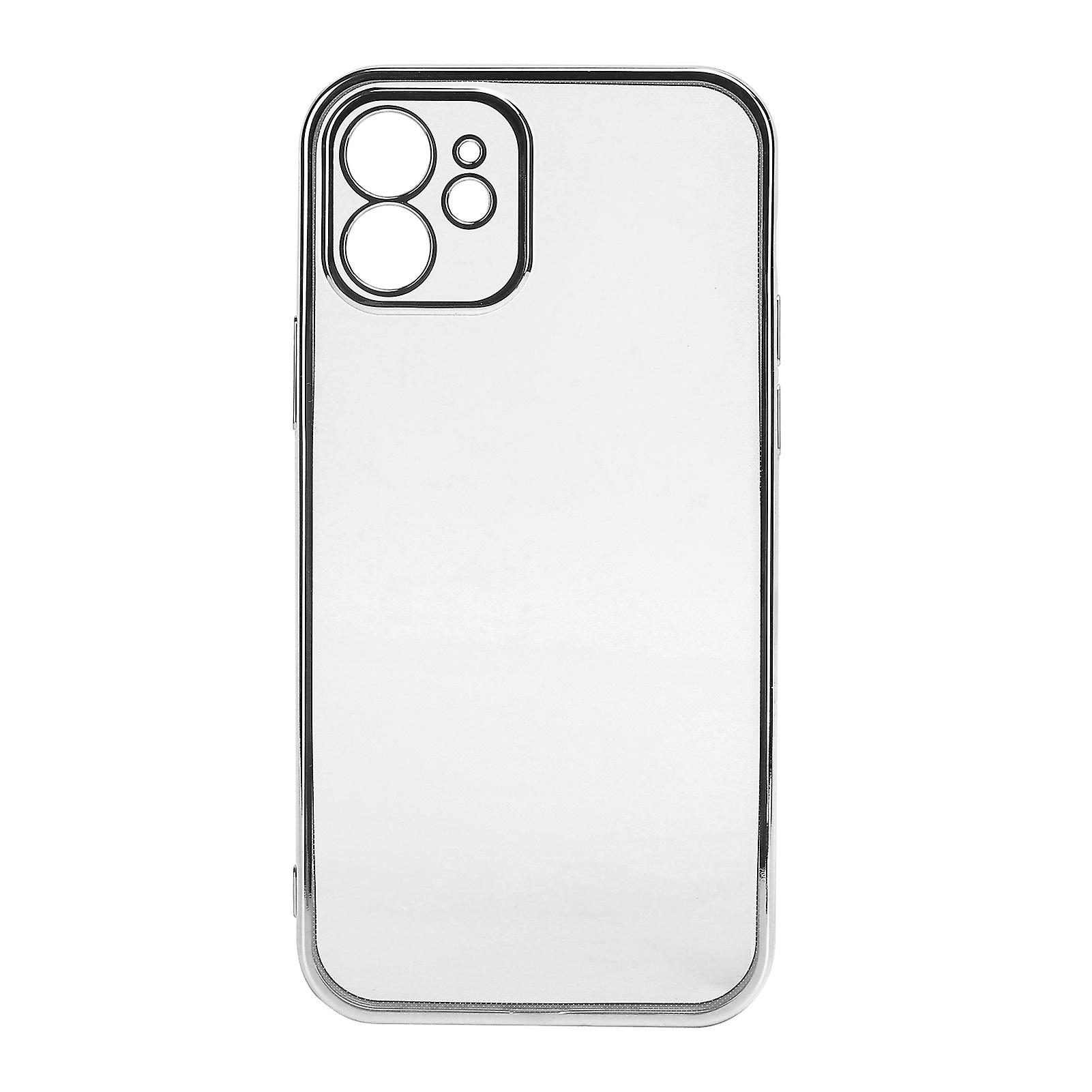 SULADA iPhone 12 Silver Case: Electroplating TPU, 99% Light Transmittance, Full Protection