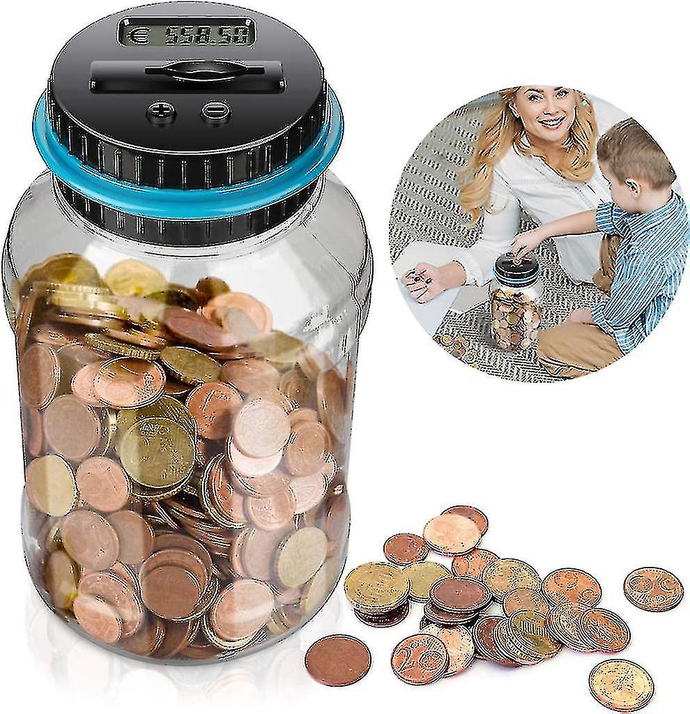 Money Box Bank με οθόνη LCD - Αυτόματος μετρητής κερμάτων Money Box