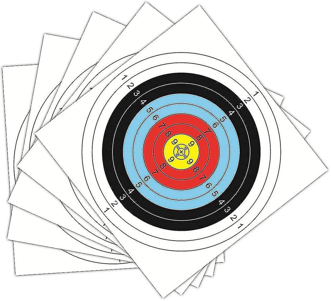 Archery Target Face, 30 Pcs Archery Shooting Paper Target Square Archery Training Paper