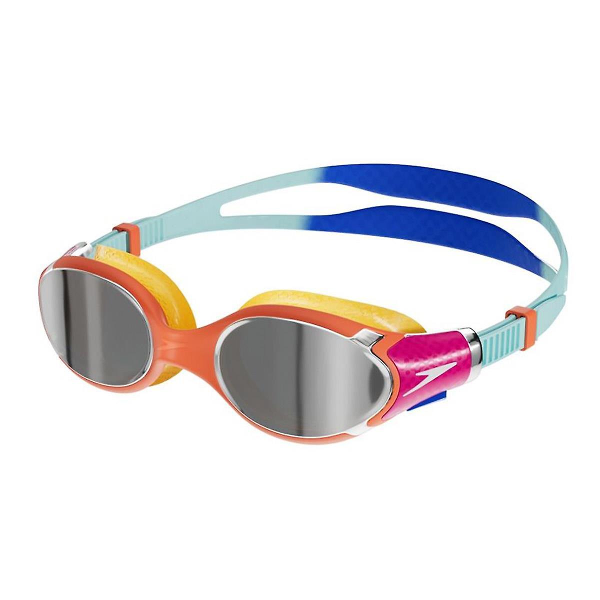 Speedo Biofuse 2.0 Mirror Junior 护目镜 - 钴蓝色 / 海洋蓝 / 火山橙 / 铬 - 中性