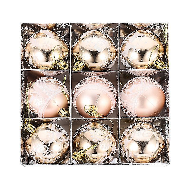 9pcs Christmas Painted Balls