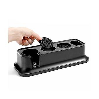 Coffee Tamper Holder Rack Portafilter Stand Espresso Distributor Mat Rack 51/53/58mm Coffee Maker Tool Accessories-black