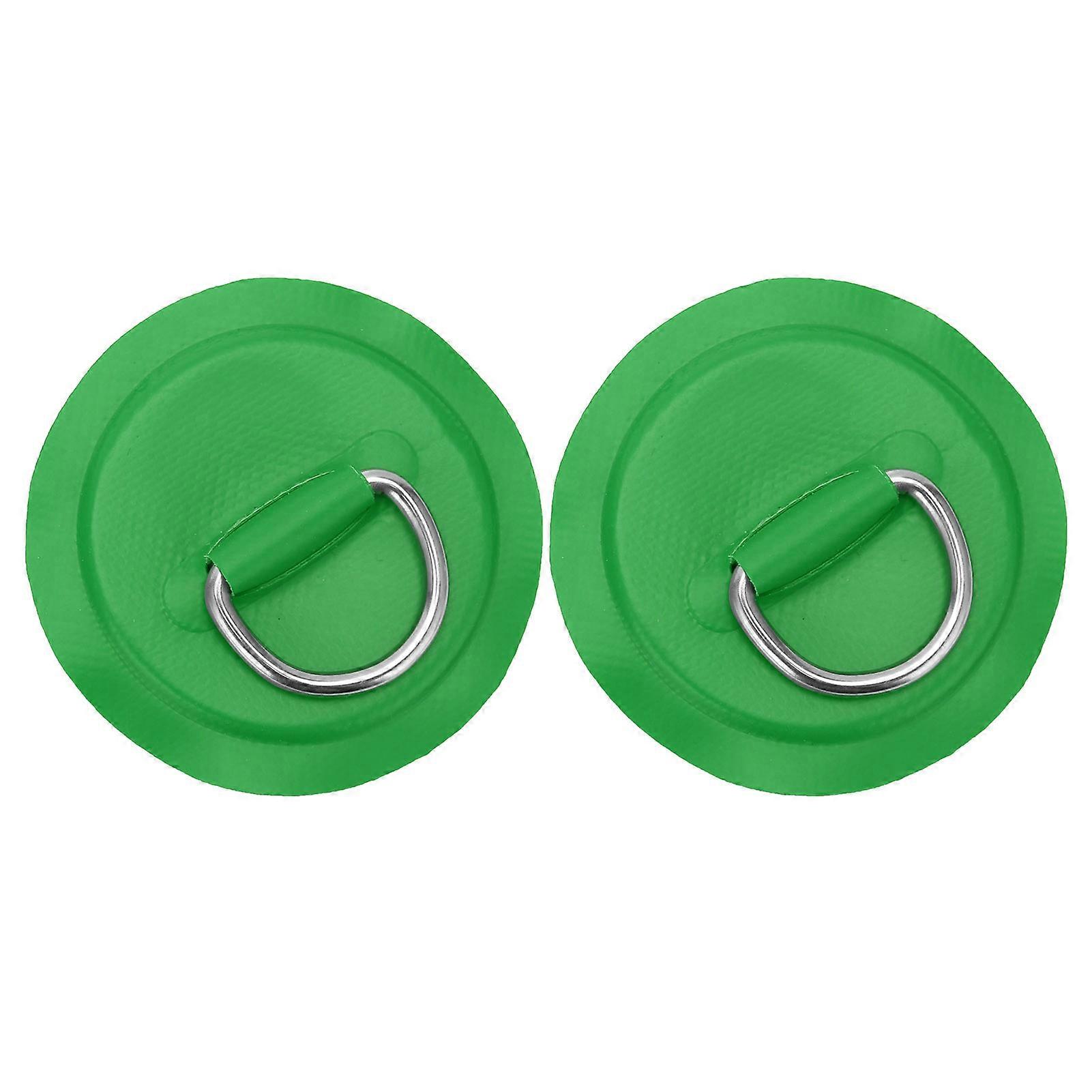 PVC D-Ring for Inflatable Boat, Raft, Canoe, Surfboard, Kayak, Tie Down Attachment, Green