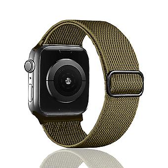 Compatible with Apple Watch Band 38mm 40mm 41mm 42mm 44mm 45mm Women Men, Stretchy Nylon Solo Loop Wristband for iWatch SE Series 7 6 5 4 3 2 1, Green