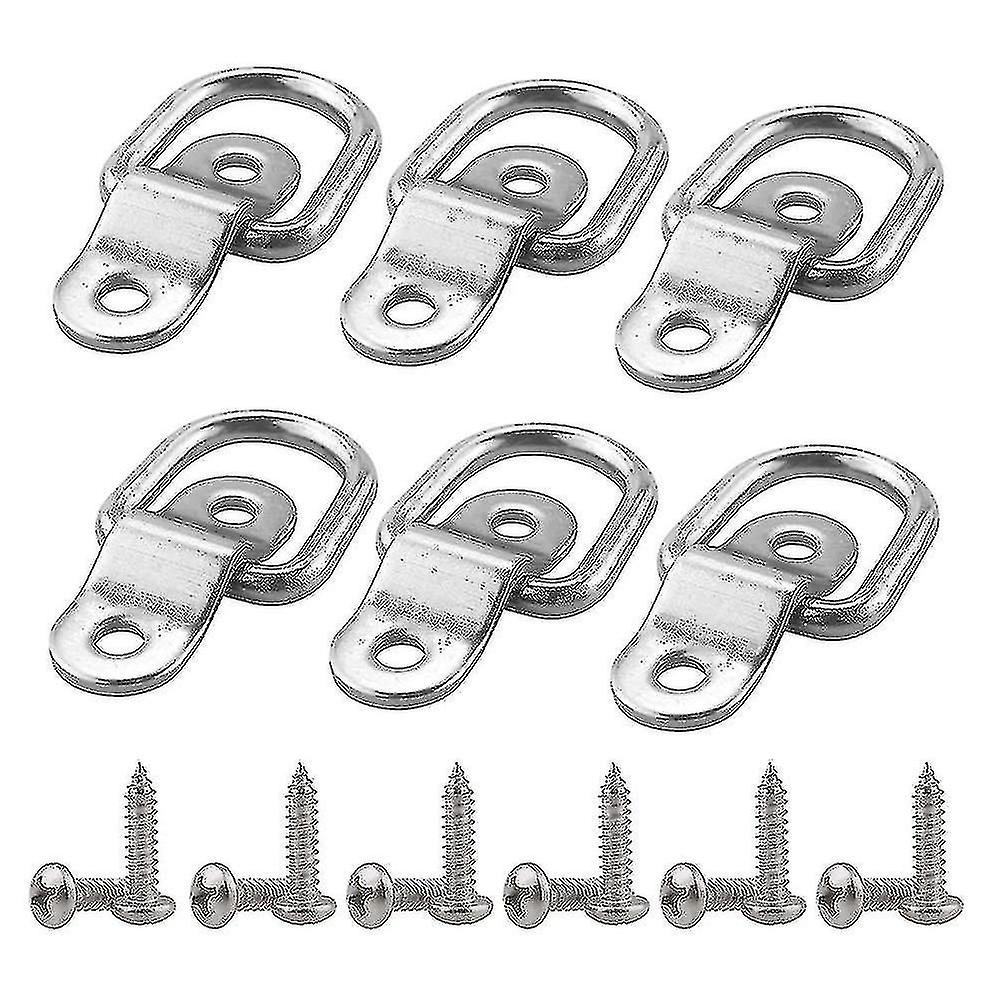 6 Pack D Ring Tie Down Ring Trailer Anchor Lashing Ring With Mounting Bracket