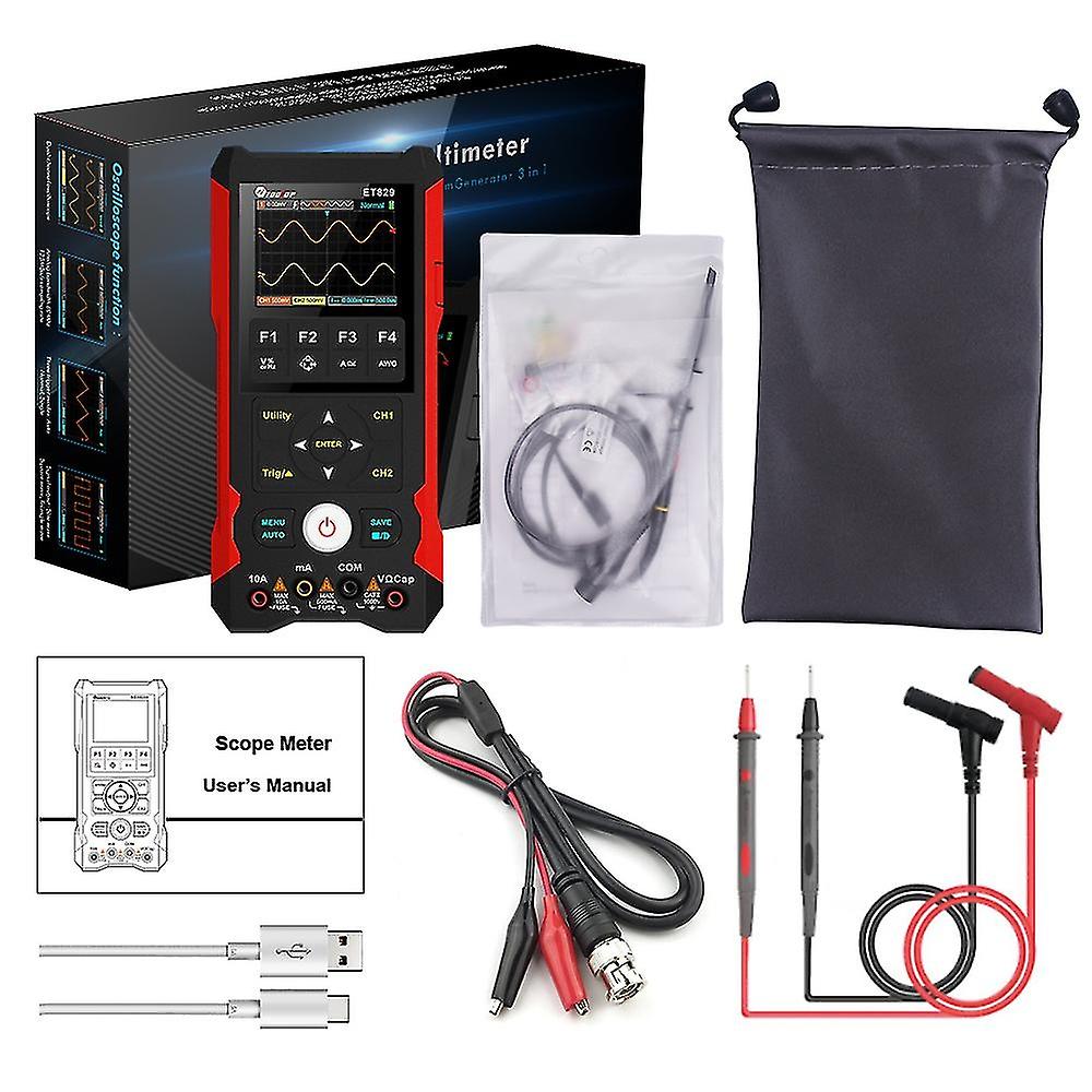 3in1 Oscilloscope Multimeter Signal Generator Oscope Meter Handheld Oscilloscope 2.8inch Tft Display