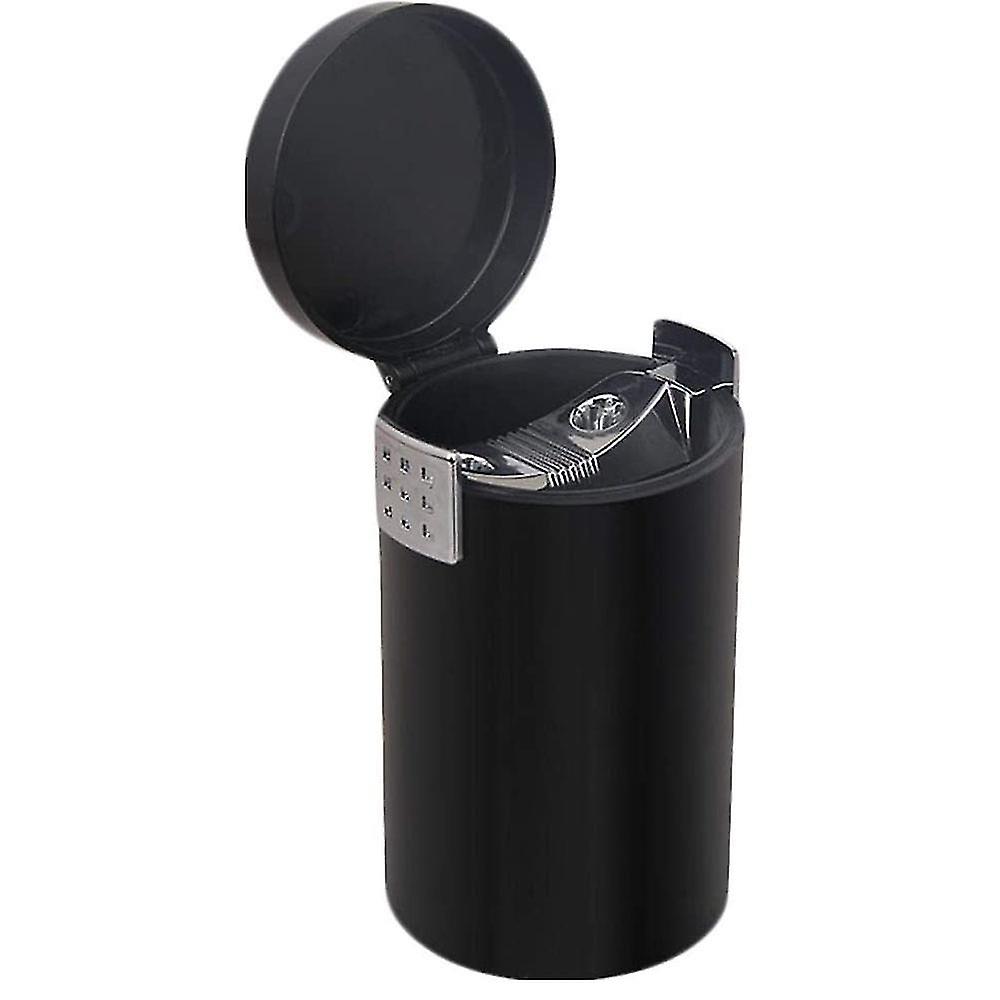 Portable Car Ashtray, Removable Trash Can for Car Cleaning, Fits Most Cars (Black 1pc)