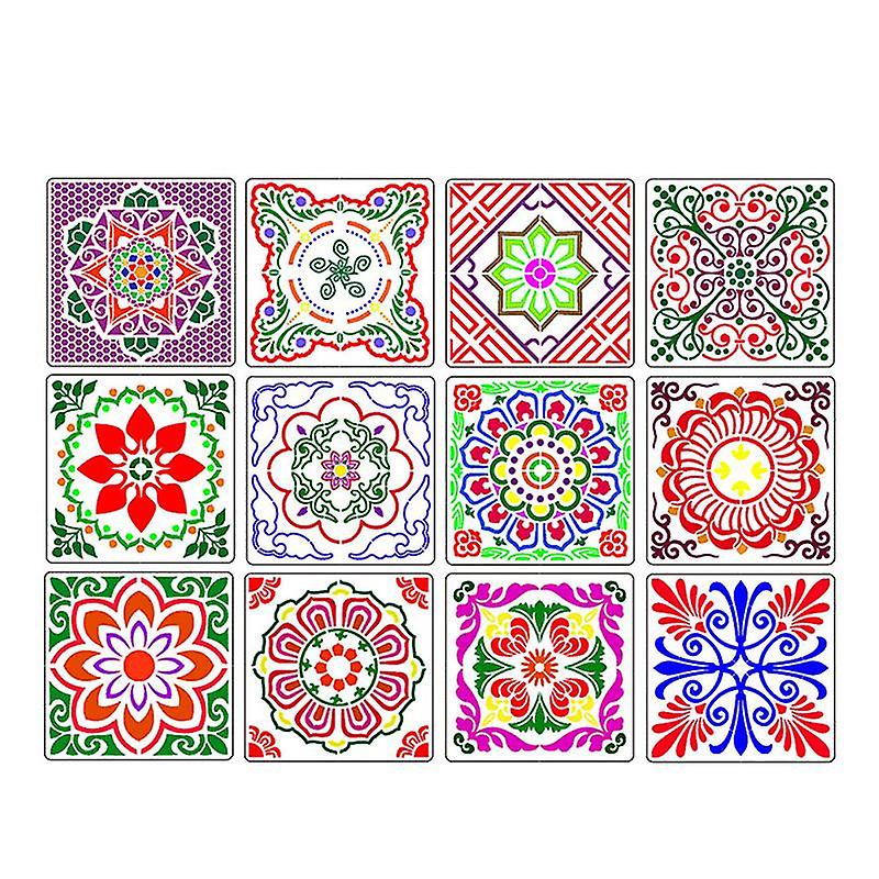 12pcs Mandala Painting Template