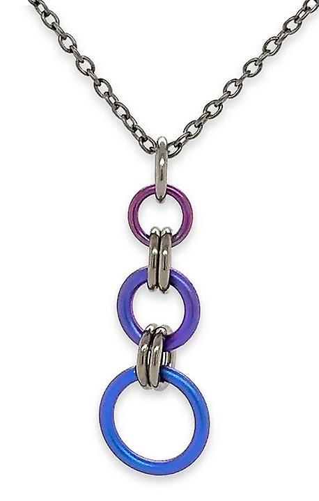 Ti2 Titanium Triple Beam Pendant - Pink