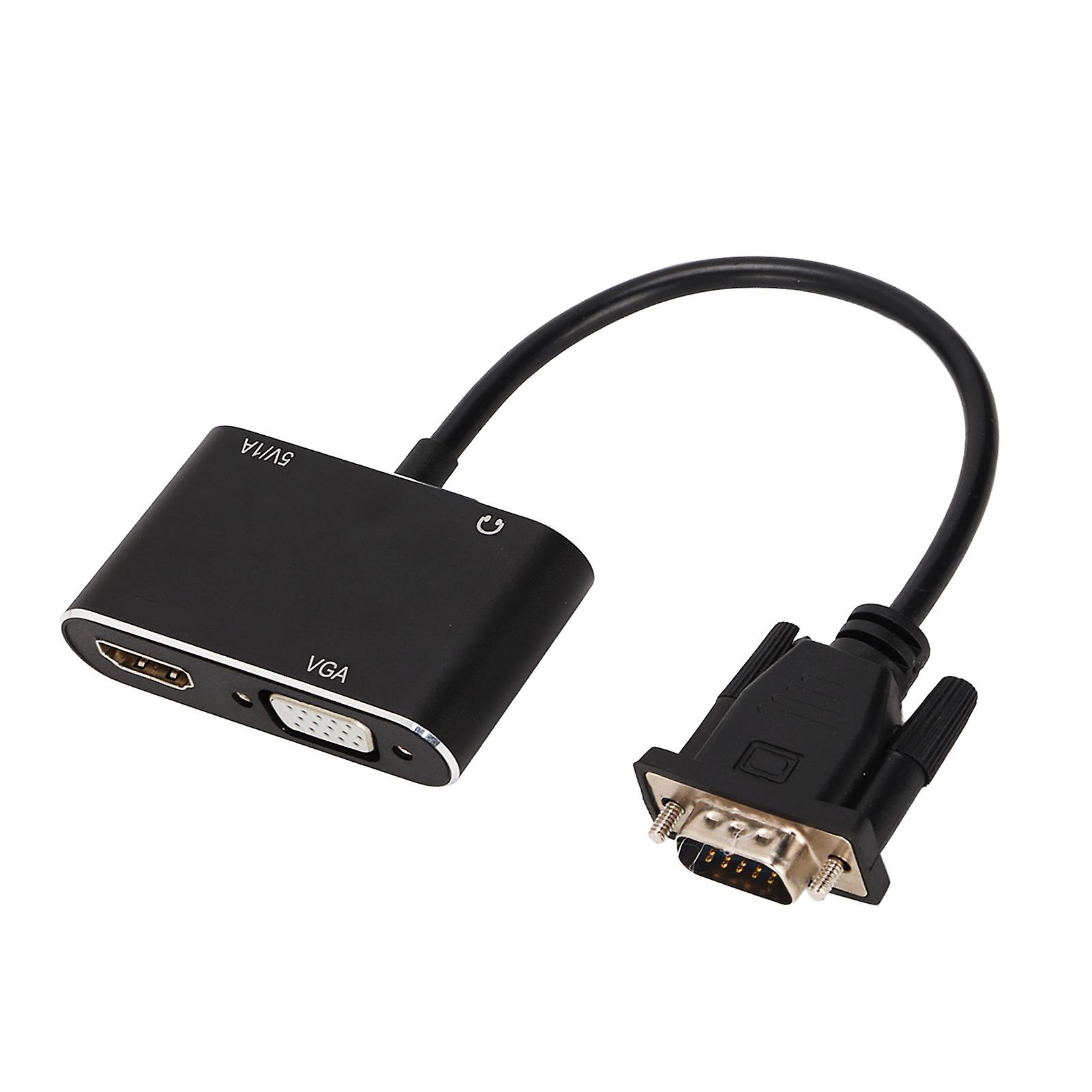 2 in 1 Splitter VGA to VGA High Definition Multimedia Interface Adapter High Resolution Stable Computer Accessories