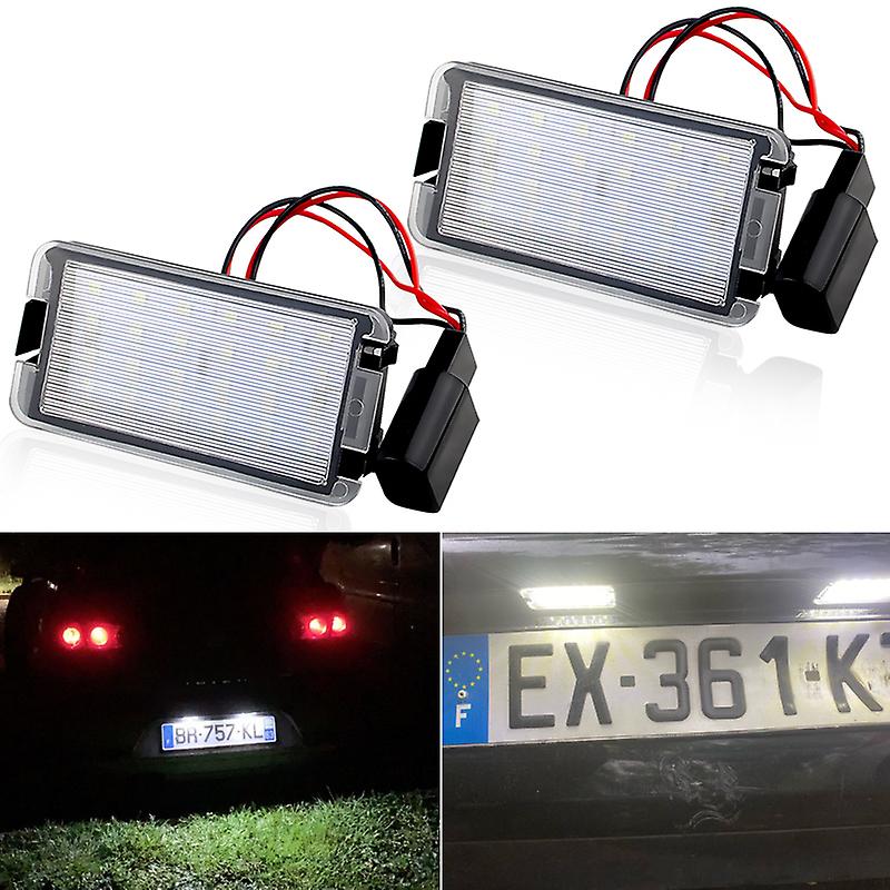 2pcs Error Free Car Led Number License Plate Lights For Seat Ibiza 6l Ab Arosa Altea Cordoba Mk1 Mk2 Leon 1m Toledo 5p 2004-2009