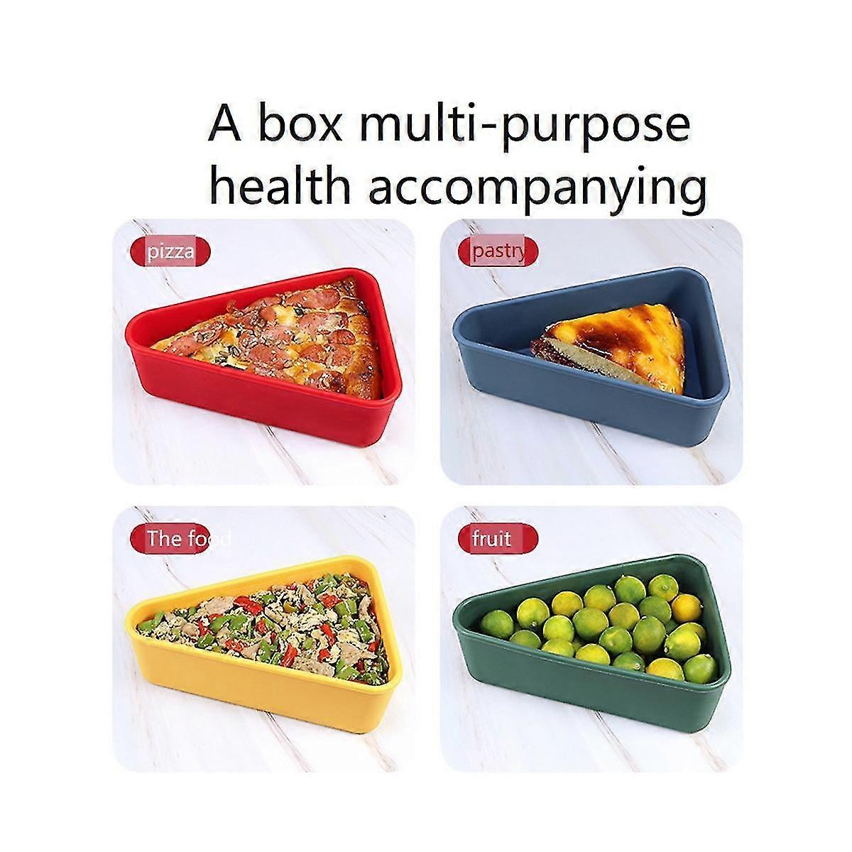 Pizza Leftover Storage Container,pizza Organizer Box Save Space Reusable Pizza Slicone Storage Cont