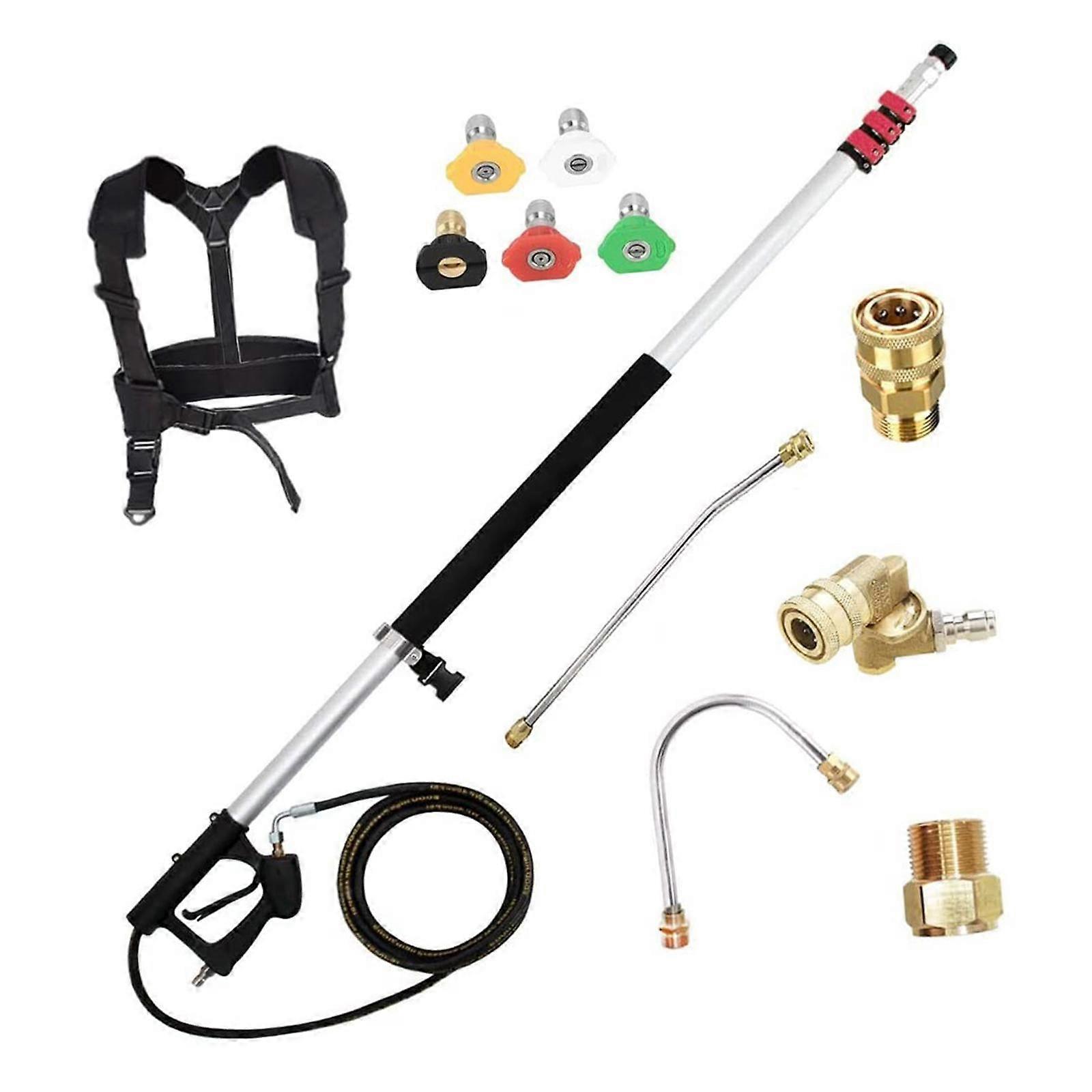 Pressure Washer Telescoping Rod Sturdy High Performance Gutter Cleaner Tool