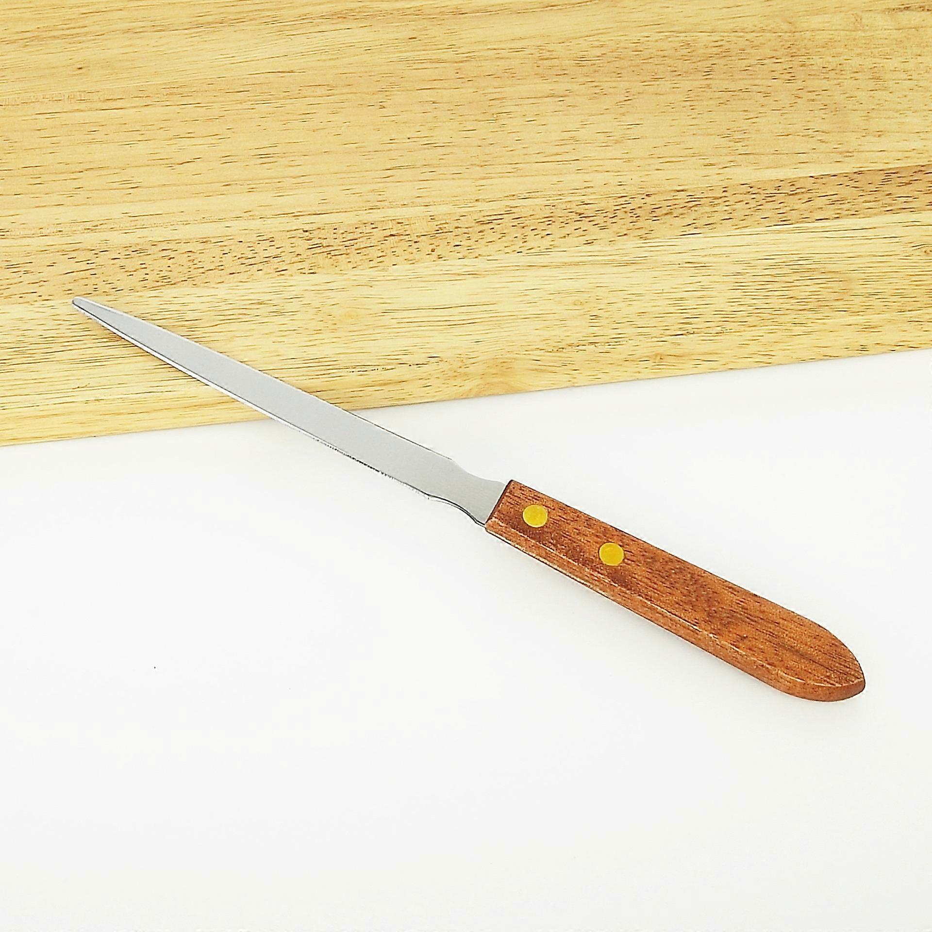 2 Pieces Stainless Steel Envelope Opener with Wooden Handle Letter Openers Lightweight Envelope Slitter, 8.7 Inch in Length