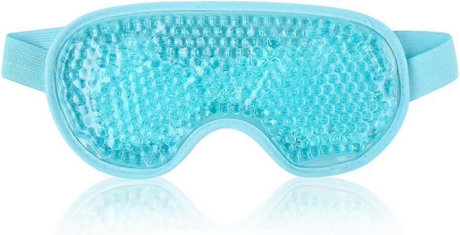 Cold Eye Mask Gel Eye Mask Puffy, Dark Circles, Migraine Reusable Eye Ice Pack for Hot Cold Therapy (Blue)