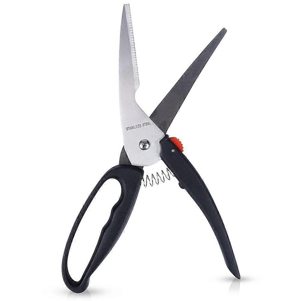 Effective kitchen scissors for raw, oven-roasted and grilled poultry