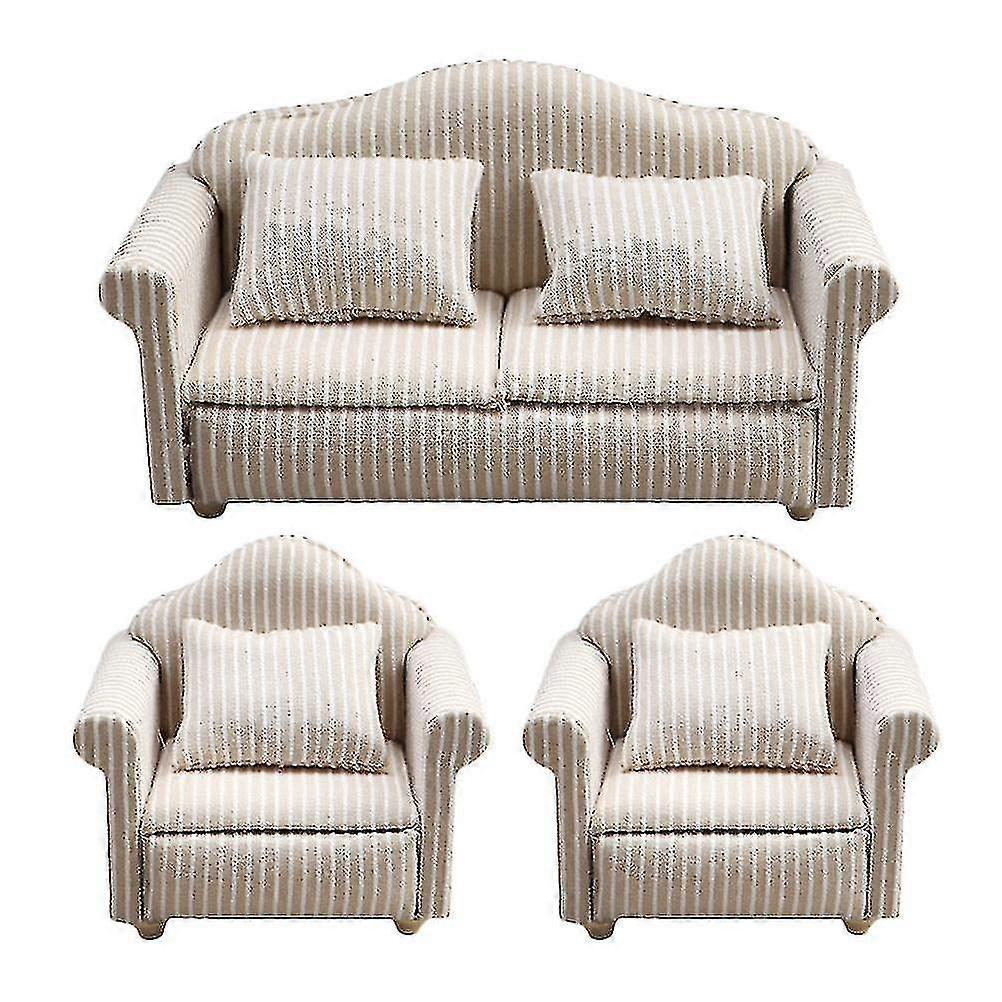 3 st soffa miniatyr soffa modell dockhusmöbler soffa miniatyr soffa modell miniatyr soffa kudde