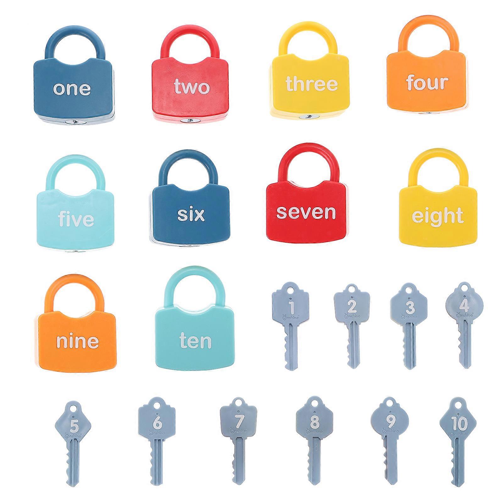 1 Set Kids Numeric Locks Toy for Learning Numbers Sorting Matching ...