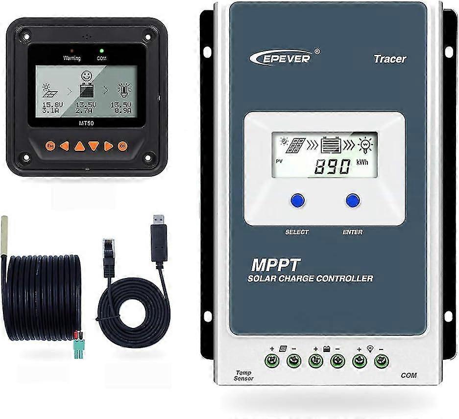 Epever Mppt Tracer En serie solcellelader 10a / 20a / 30a / 40a med 12v / 24v DC