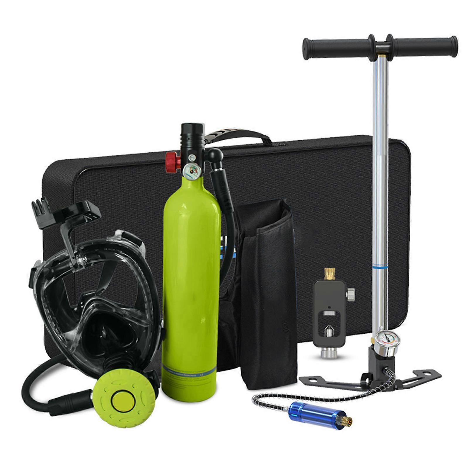 1L Diving Oxygen Cylinder Equipment Set Pro Snorkeling Swimming Training Kits