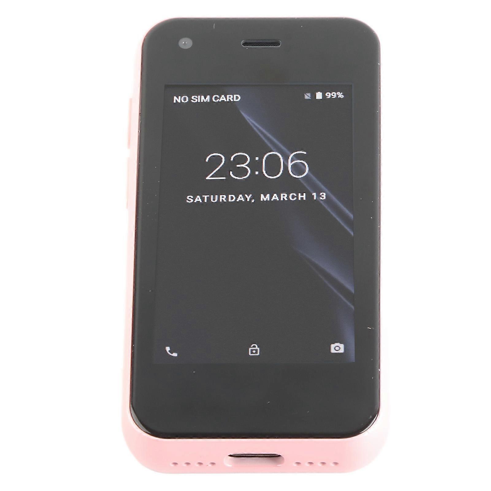 XS11 Mini Mobile Phone 2.5in WiFi GPS 1GB 8GB Quad Core for Android Smart Phone for Students Pink