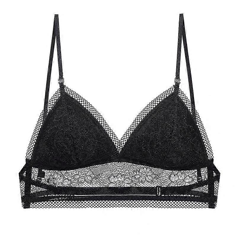 Women's Lace Bra Wireless Padded Triangle Bralettes