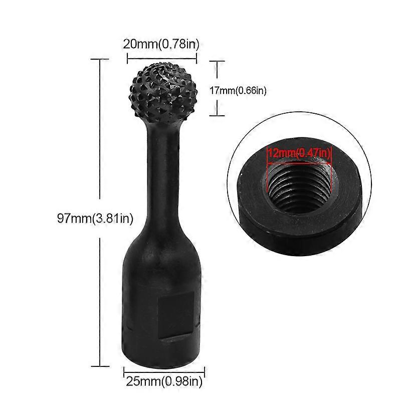 Angle Grinder Rotary File Carving Tools Grinding Head Spherical 12CM Sanding Wooden Trough Polishing Round Drilling Bits