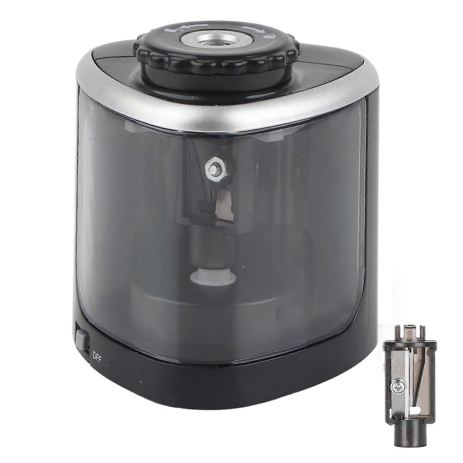 Electric Pencil Sharpener Black Replaceable Tool Holder Automatic Student Stationery YEMAA
