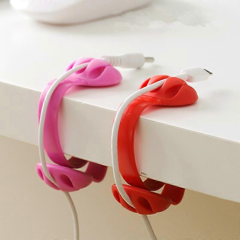 2pcs Multipurpose Wire Cord Cable Tidy Holder Drop Clips Organizer Line Fixer Winder