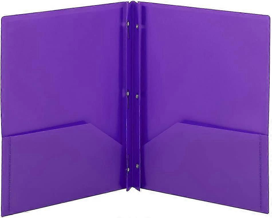 Two-pocket Folder, Three-hole Punch Prong Fasteners, Letter Size, 3 Per Pack