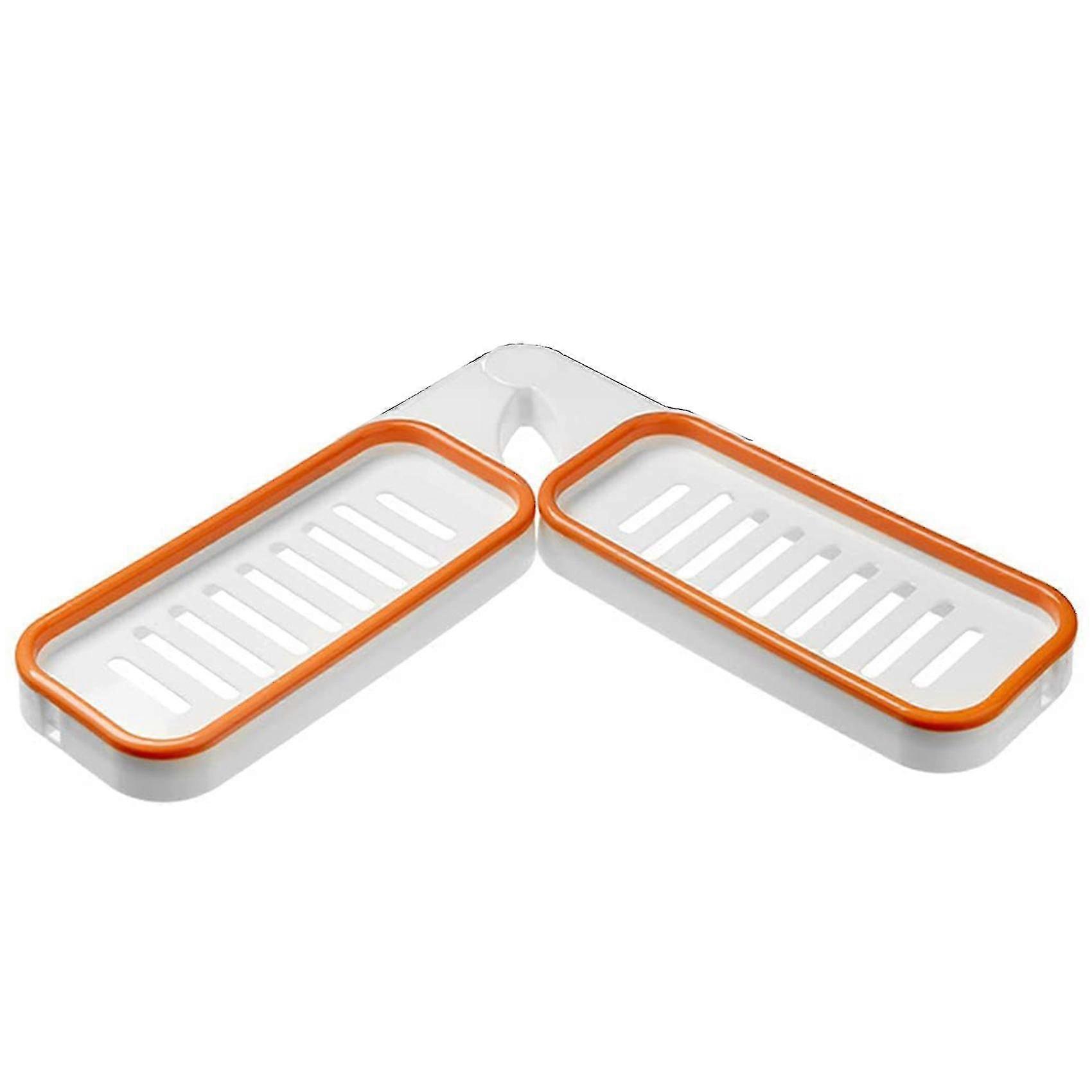 bathroom corner punch-free rack, corner shelf shower orange