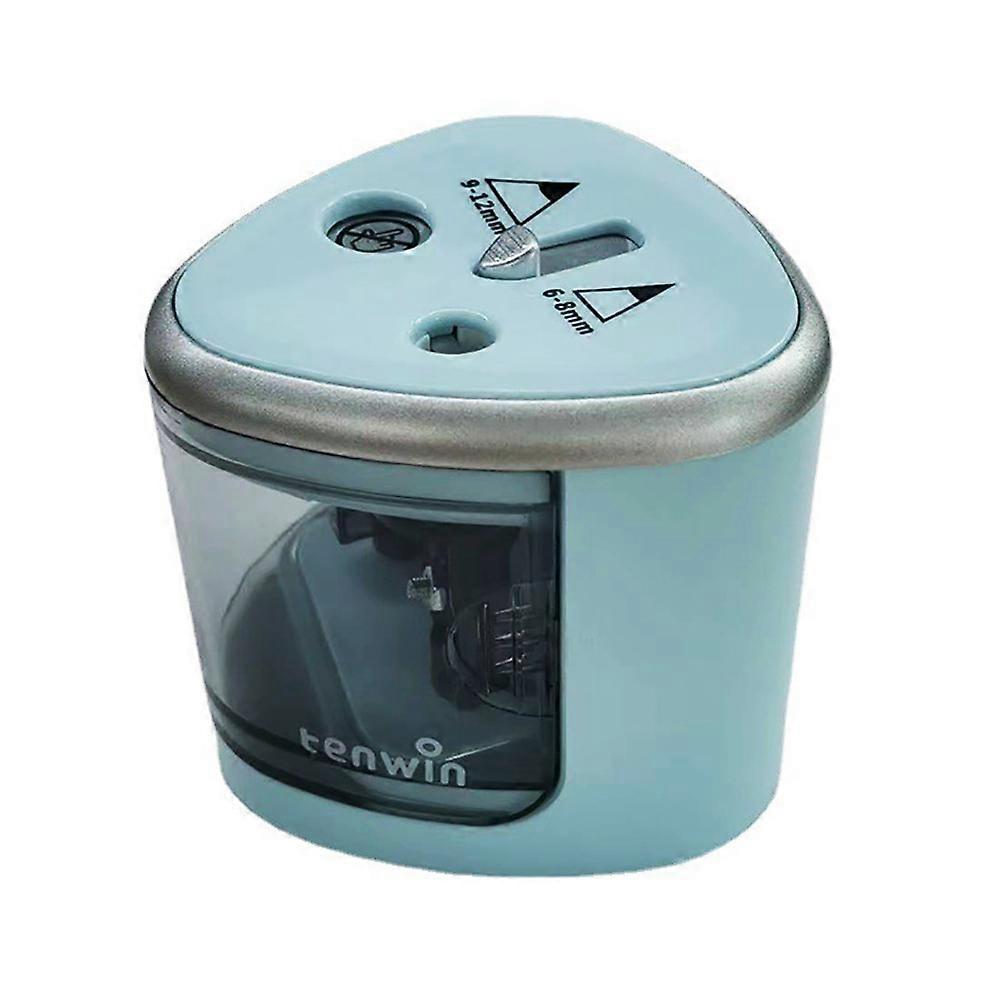 JIJICZ Electric Pencil Sharpener Kids Battery Small Double Hole Sharpener Electric Automatic Pencil Sharpener with Large Container for Thick and Thin