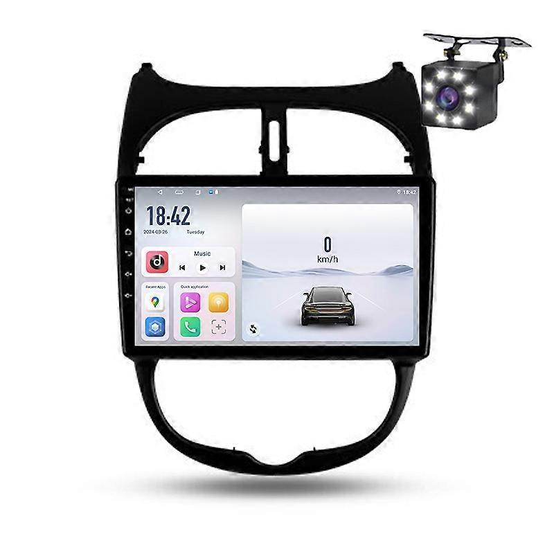 For Peugeot 206 1998 - 2012 Car Multimedia Radio Android GPS Player Stereo Carplay 