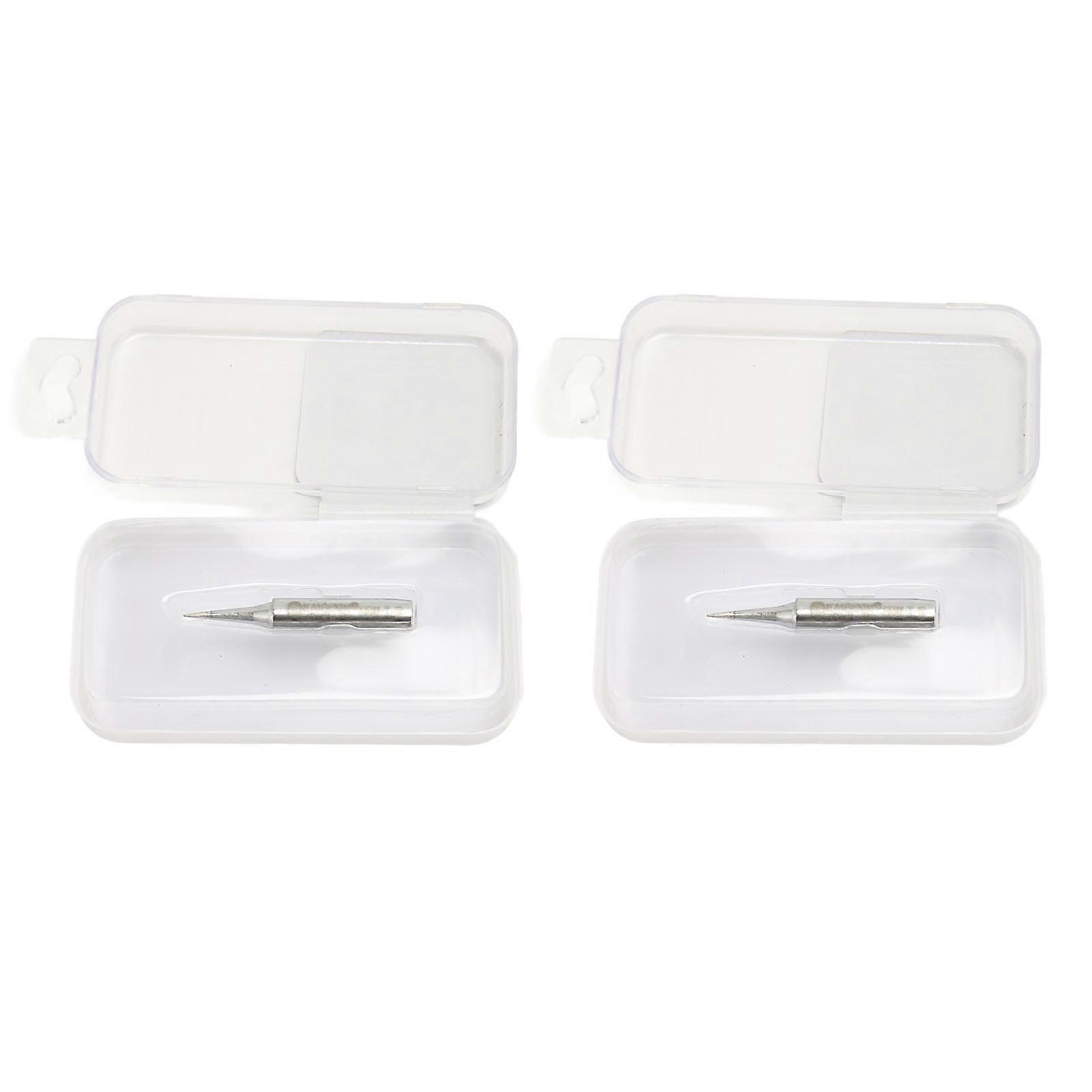 2Pcs Soldering Iron Tips Durable Alloy Fast Heating Anti Static High Safety Solder Bits for 900M Replacement
