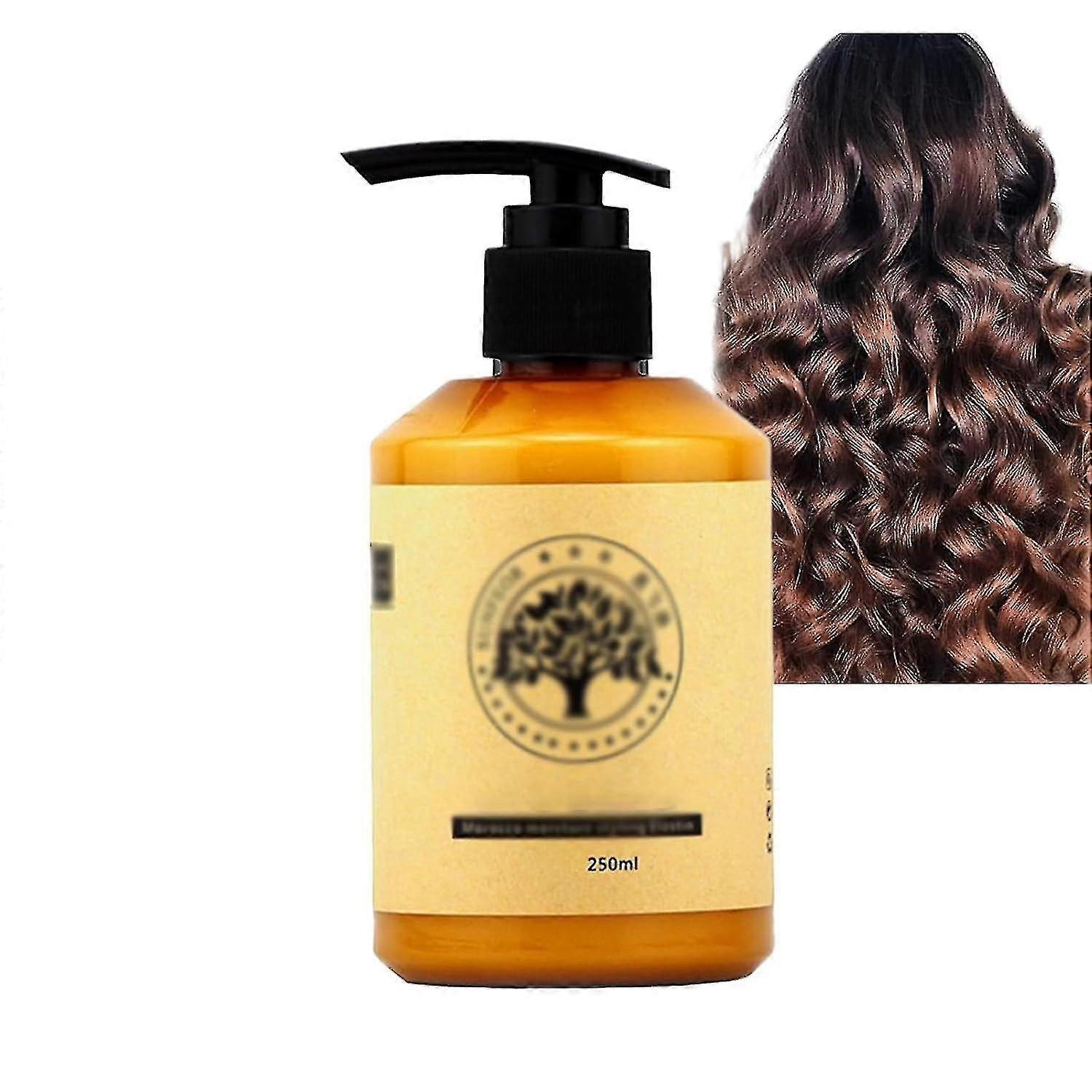 Long-lasting Styling Moroccan Volume Moisturizing Elasticity, Moroccan Hydrating Styling Cream, Morocco Moisture Styling Elastin For Dry Damaged Bounc