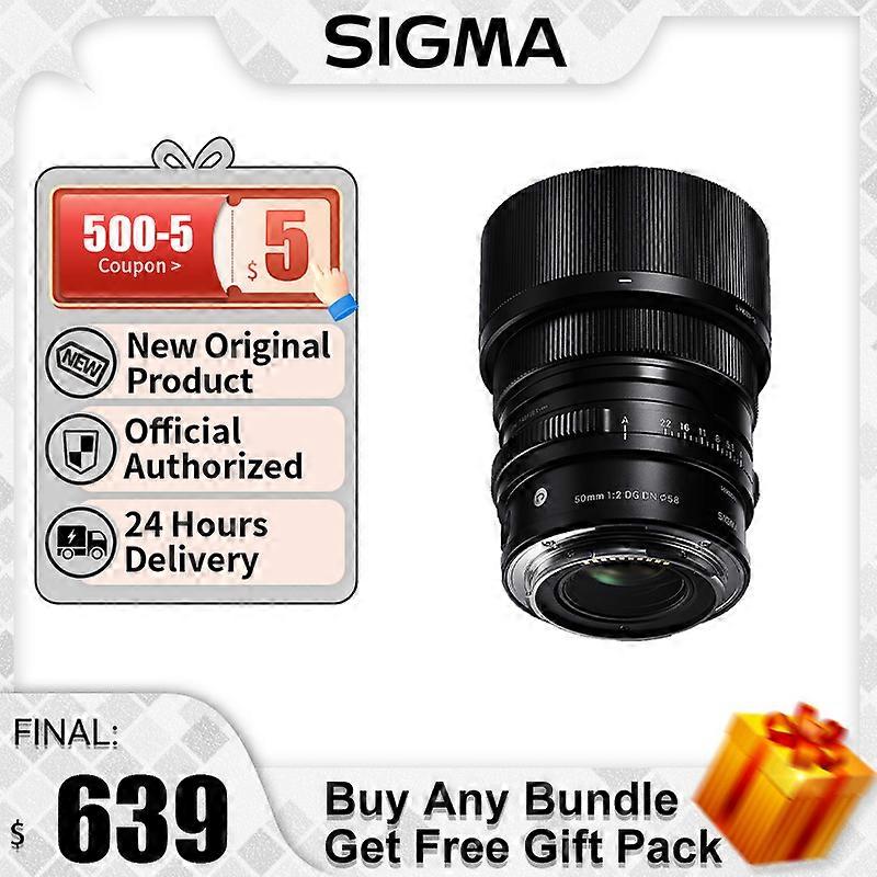 Sigma 50 MM F2 DG DN kamera Mirrorless sudut lebar apertur besar kontemporer lensa fokus tetap sudut lebar untuk Sony Panasonic