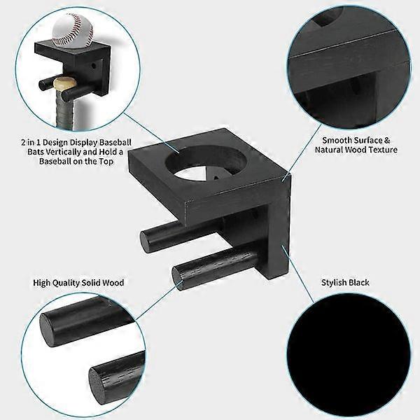 Baseball Bat Holder Wall Mount Display Stand Hanger