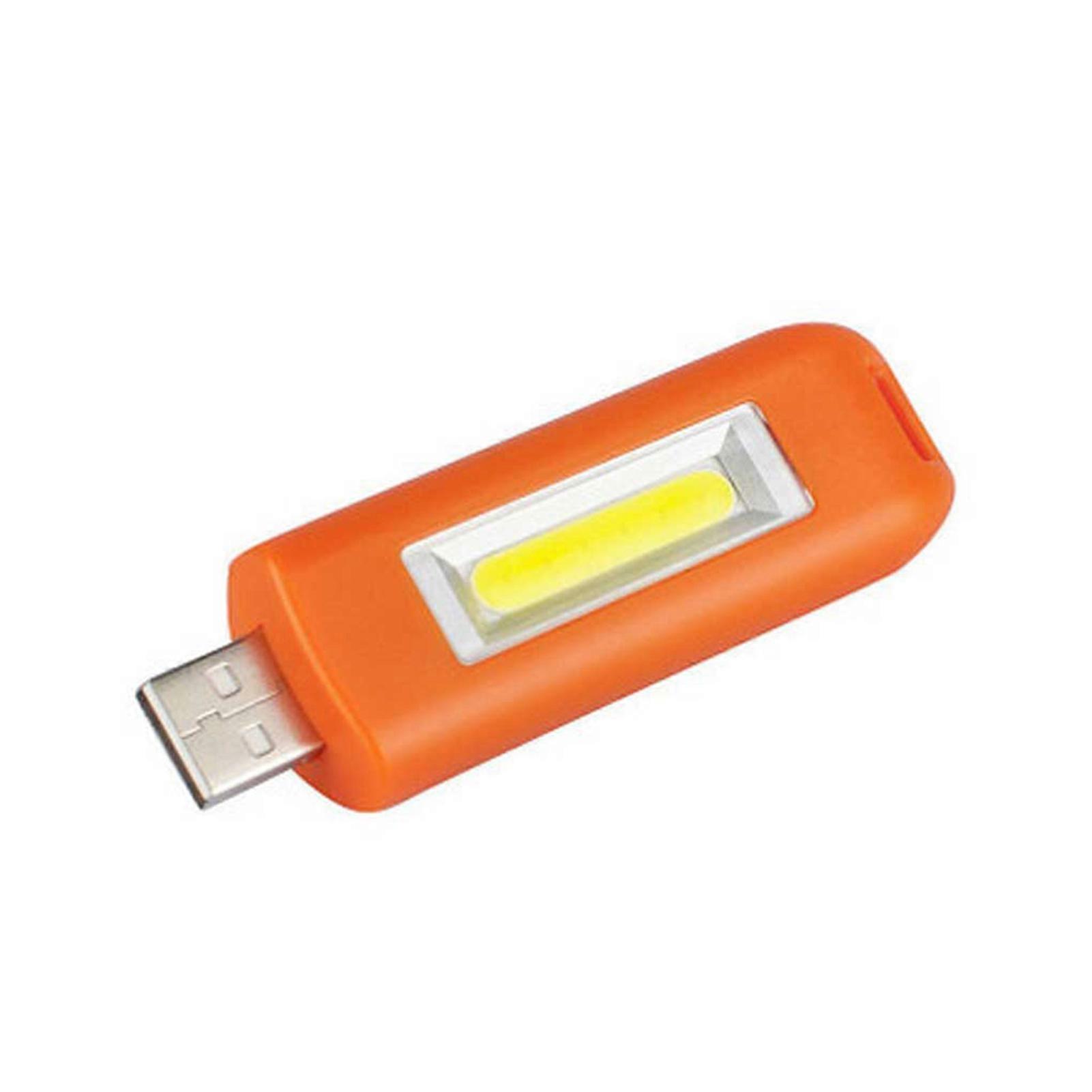 Mini COB LED Keychain Flashlight USB Charging Portable Flashlight for Outdoor Camping Fishing Night Safety