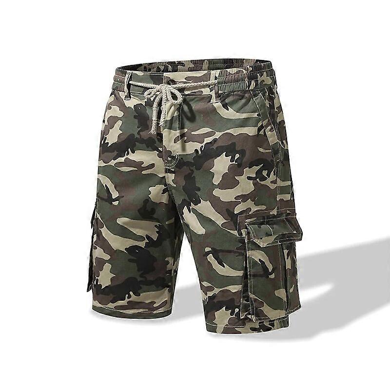 Redkid Été Hommes Militaire Cargo Shorts Hommes Camouflage Coton Multi-Poches Shorts En Plein Air Be