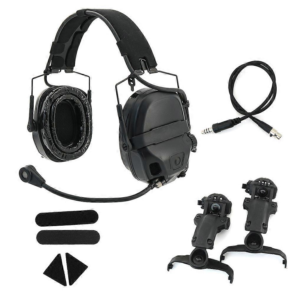 TAC-SKY Tactical Headset Dual Mode AMP Tactical Communication Noise Canceling Headset with ARC Rail Helmet Mount Adapter