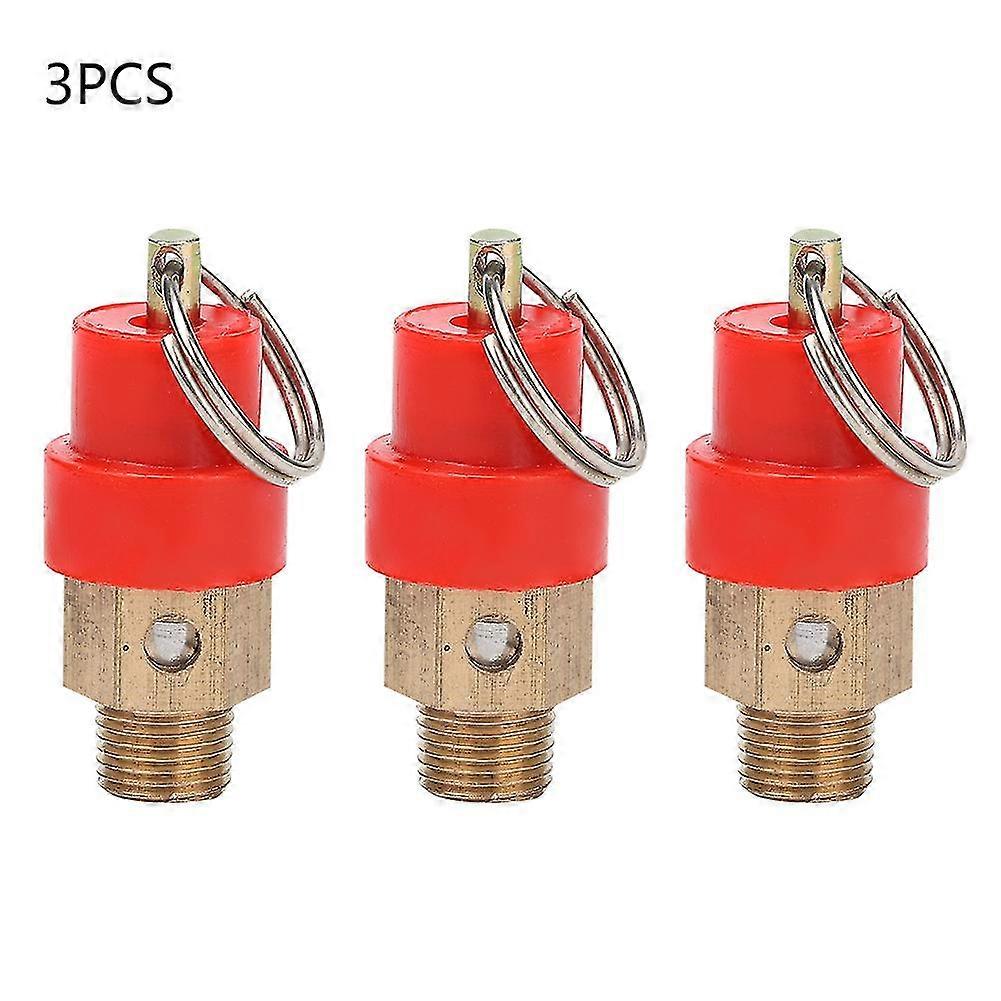 3pcs 8kg Air Compressor Safety Relief Valve Pressure Release Valve Regulator (g1/4'')