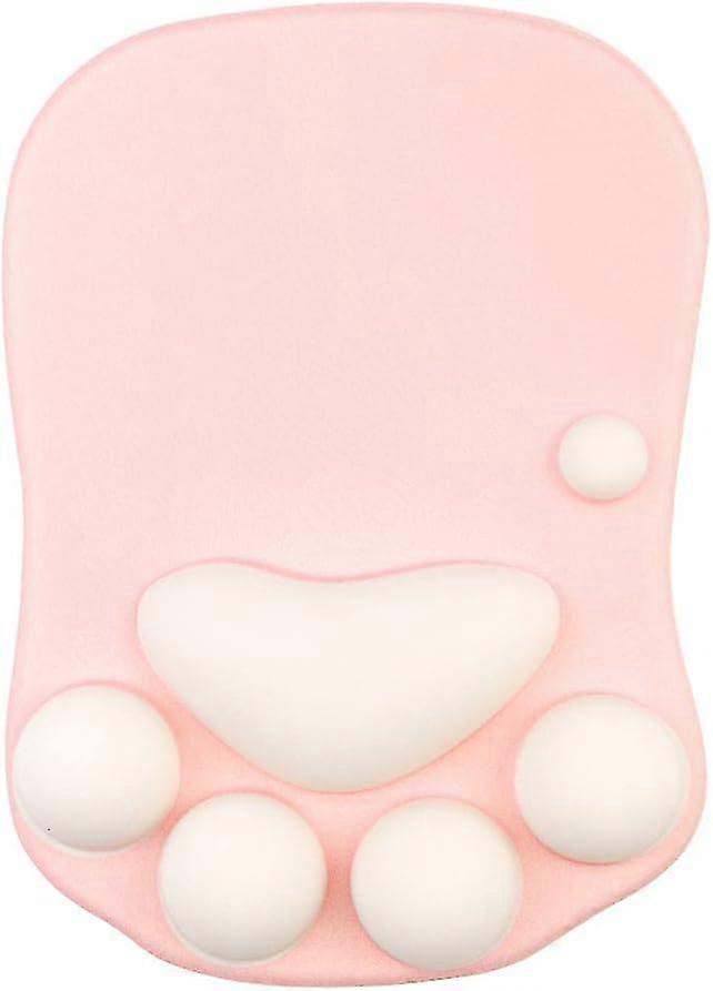 Cat Paw Mousepad - Ergonomic Silicone Gel Mouse Pad (pink & White)