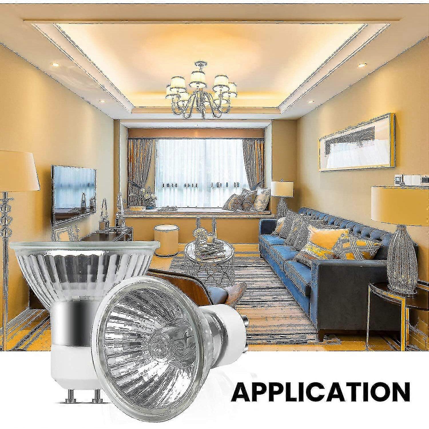 Gu10 Halogen Spotlight Bulb, Dimmable 50w Warm White 2800k, Ac 220-240v Halogen Reflector
