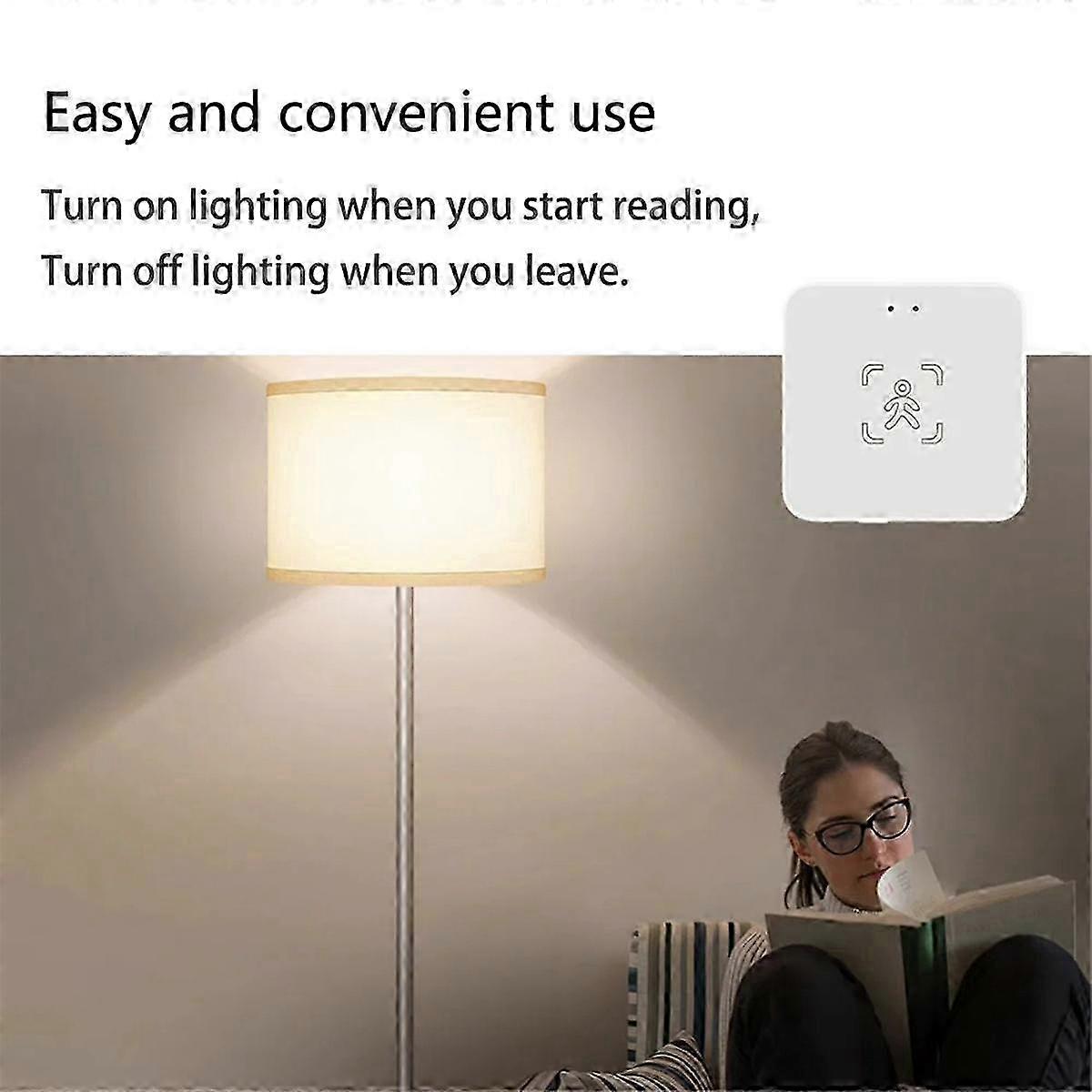 Zigbee Smart Human Presence Sensor Luminance/Distance Detection Tuya Smart Life Home Automation for Alexa with Bracket