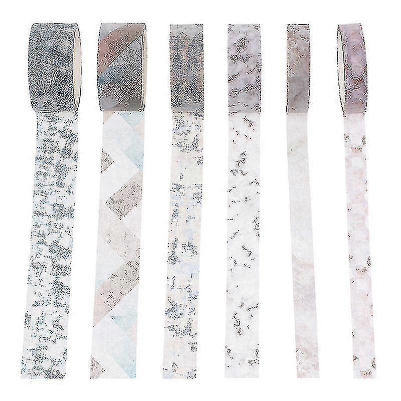 6 Rolls Washi Tape Set Decorative Texture Washi Masking Tape For Arts Craft