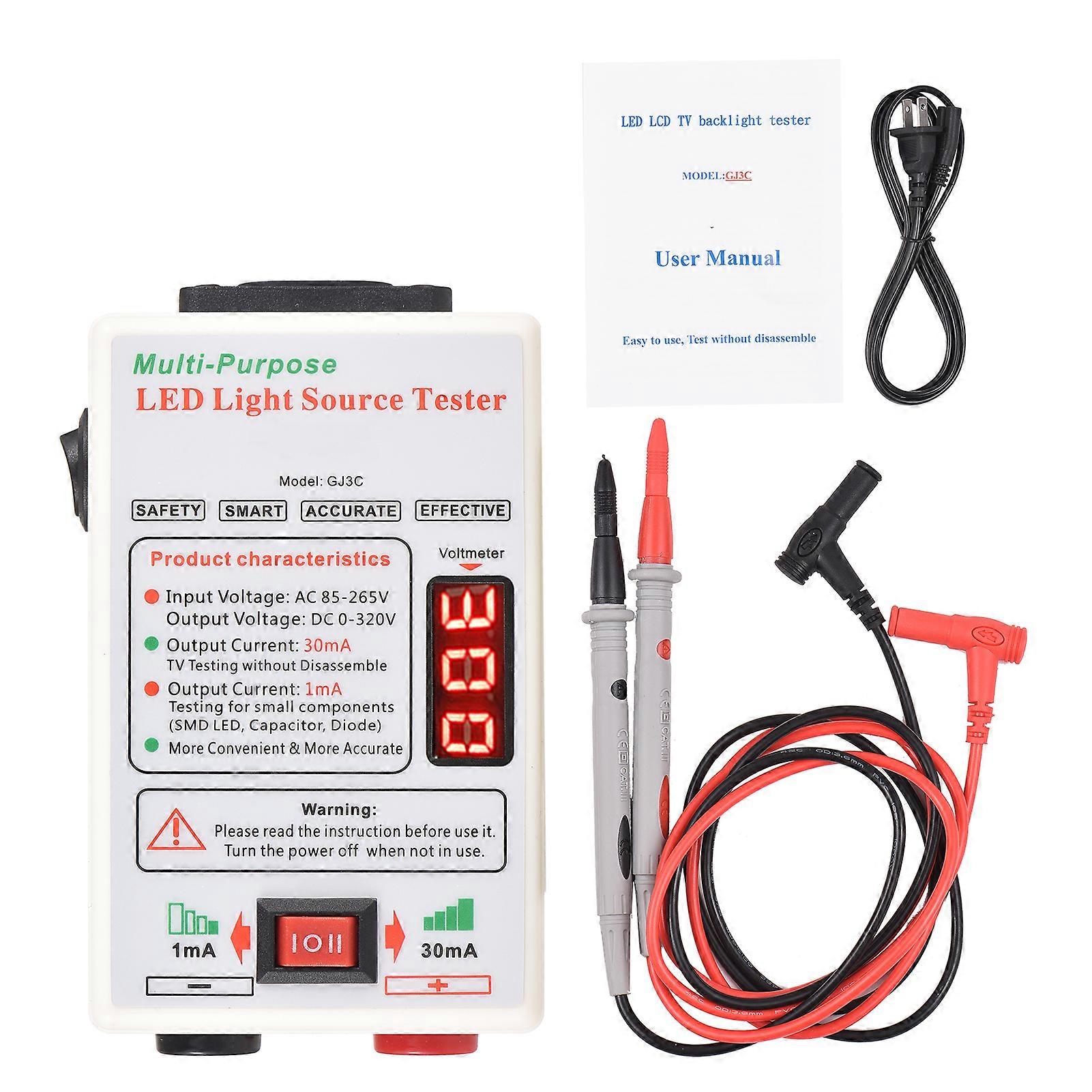 Voltage Test 1mA/30mA Convertible LED Backlight Tester LED LCD TV Back Light Tester Light Board Test Diode Testing Repair Tool