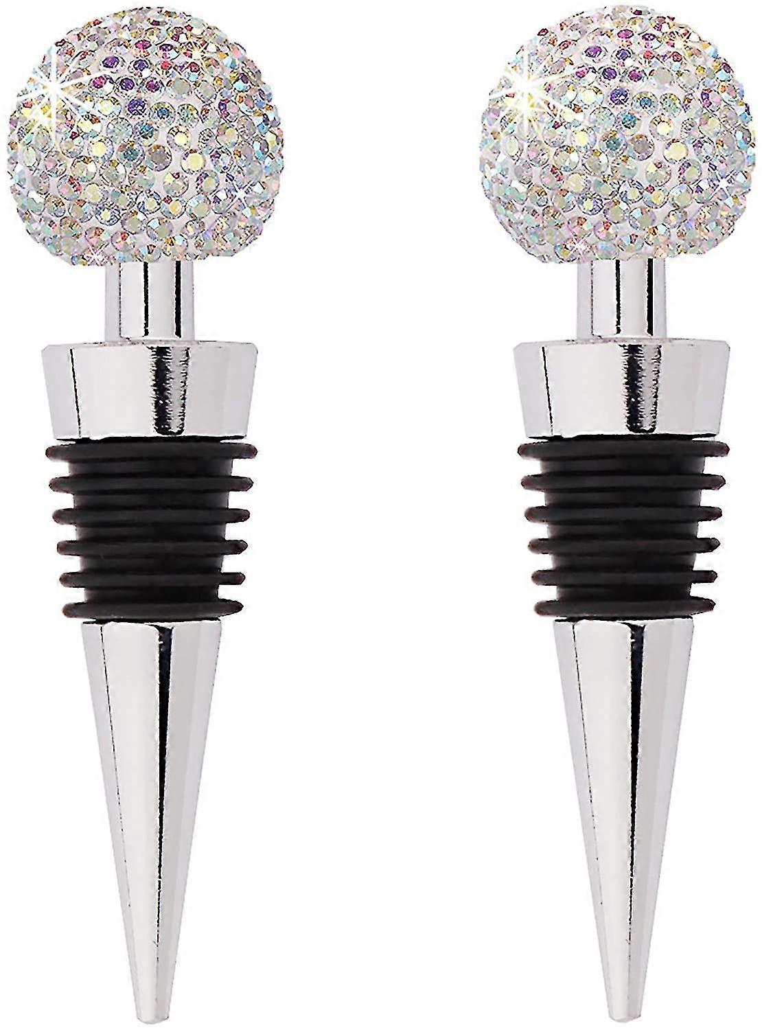 2pcs Bling Decorative Wine Stoppers,funny Cute Bottle Plug