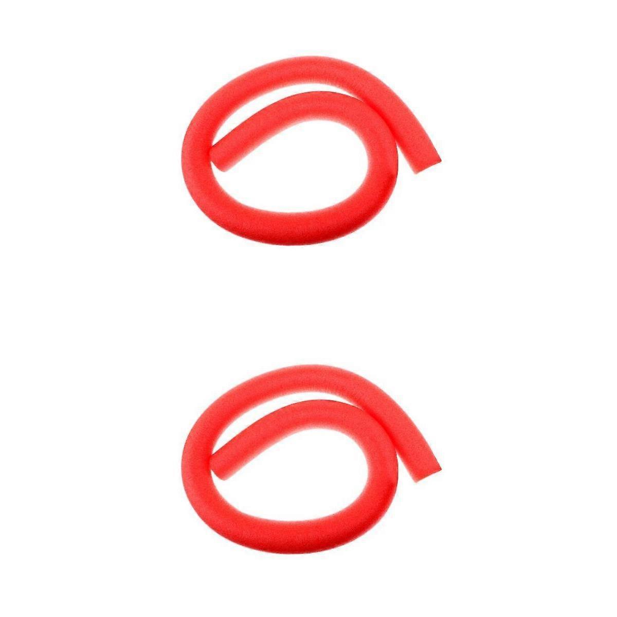 2 stk Børn Voksen Swimming Pool Nudel Hule Solid Foam Swim Float Red